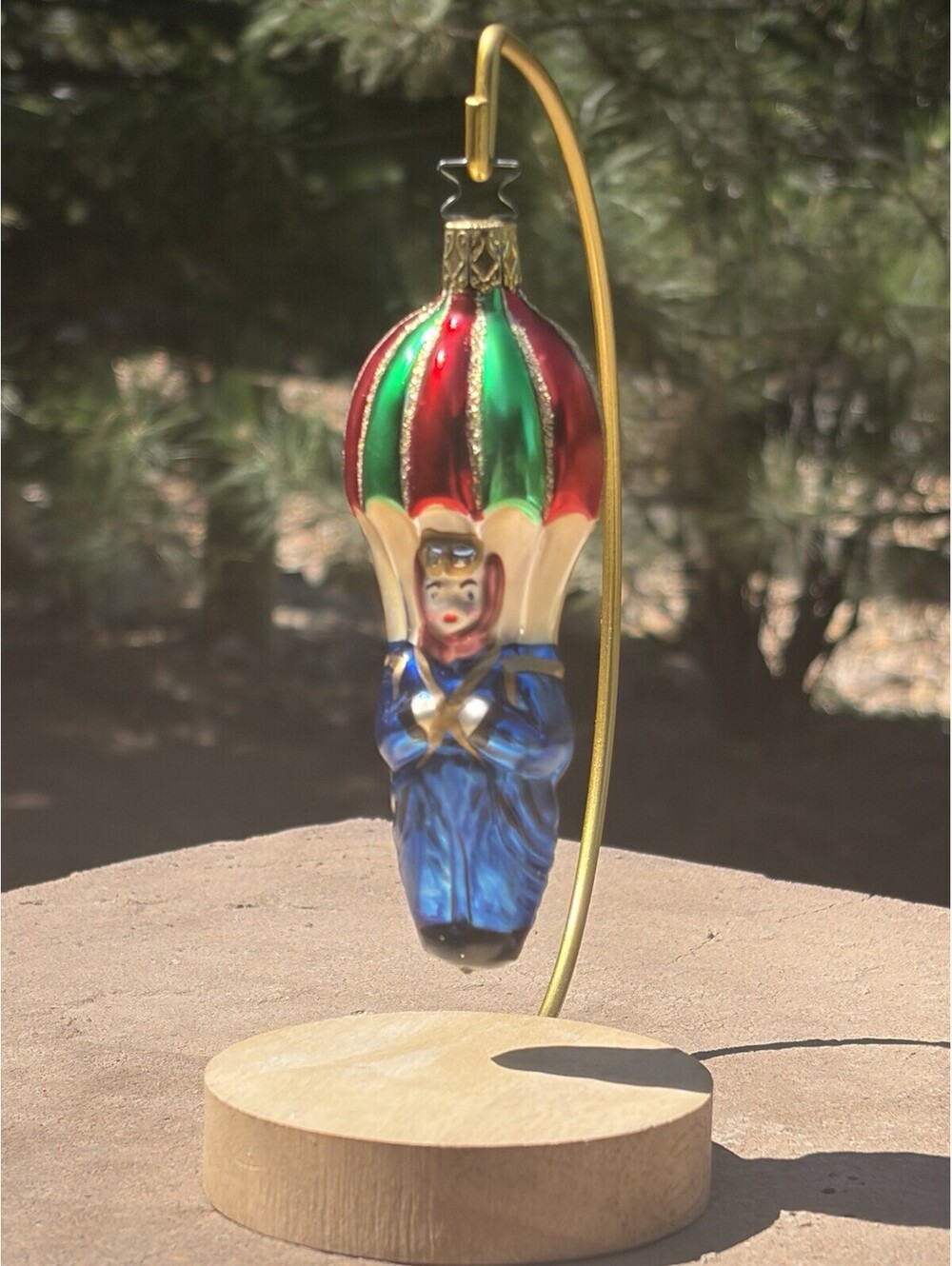Old World Christmas-Inge Glas Parachuter Ornament 4.5” Excellent